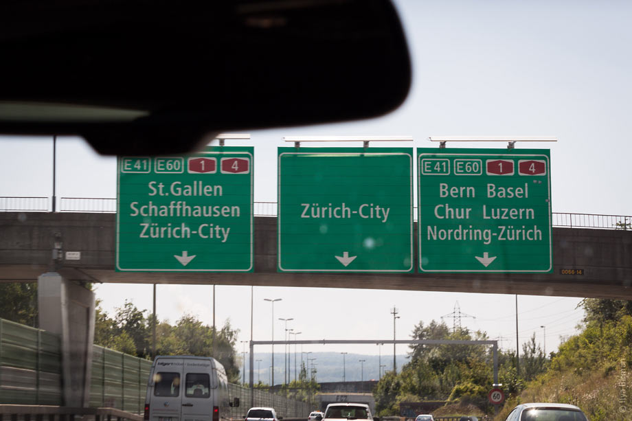 Swiss direction sign