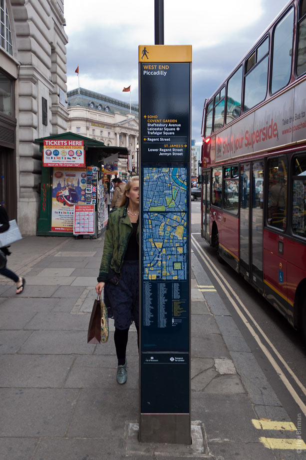 A girl on Piccadilly