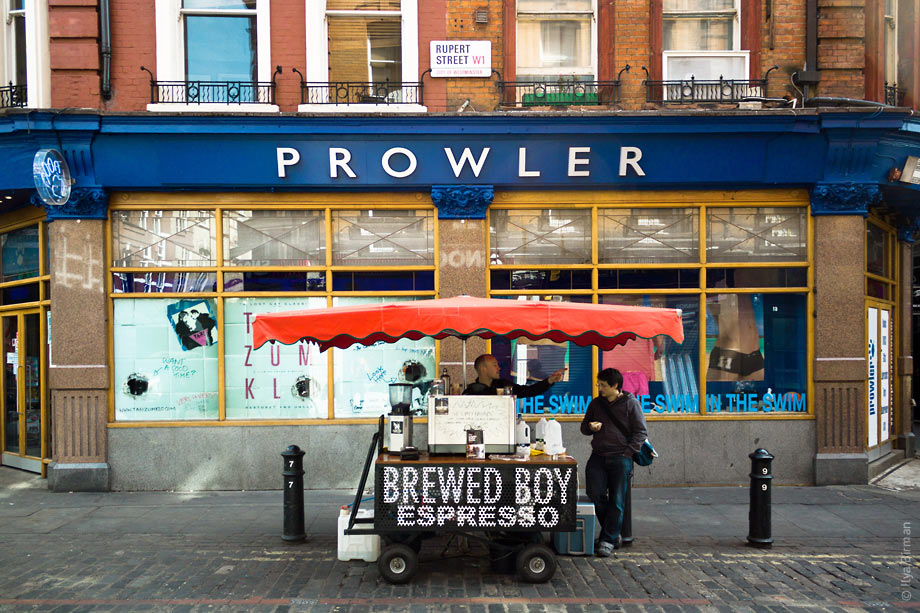 A coffee seller in Soho