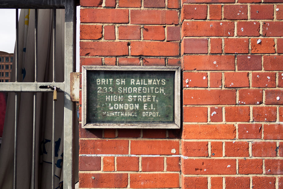 A rail depot sign