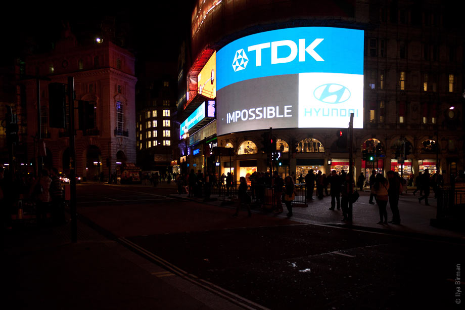 Piccadilly Circus in London