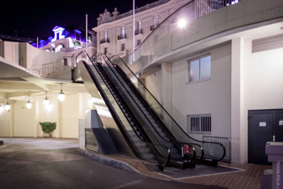 An escalator in Monte Carlo