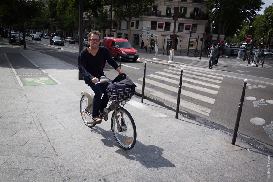 A cyclist in Paris