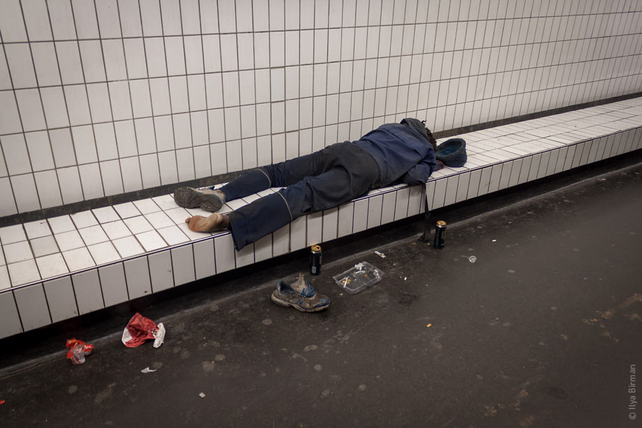 The guy takes a break