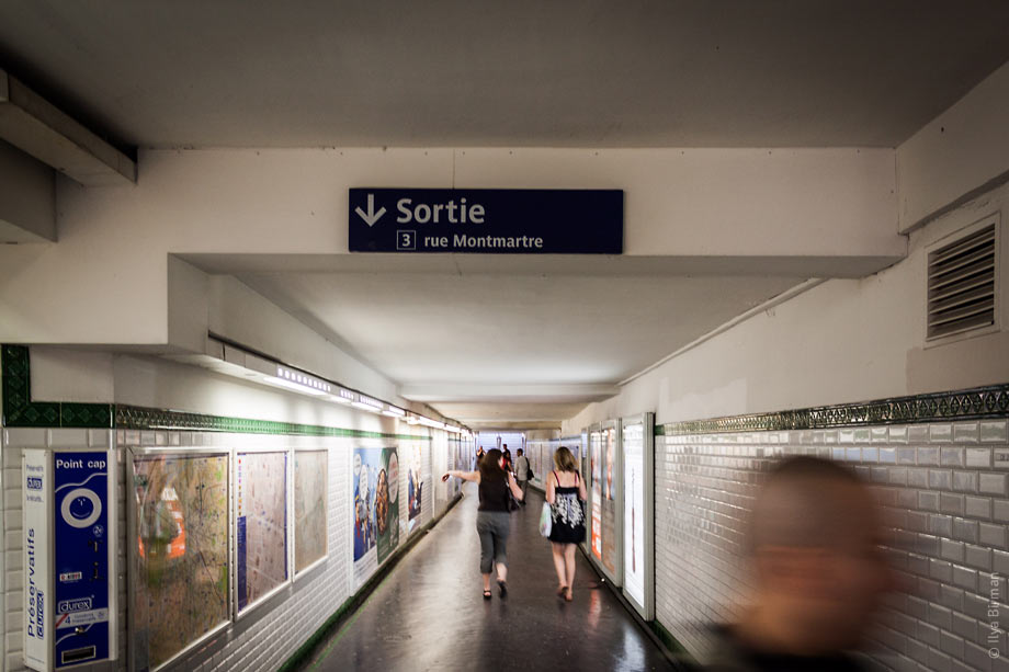 The exits are numbered in Paris